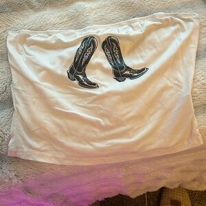 cowboy boots tube top